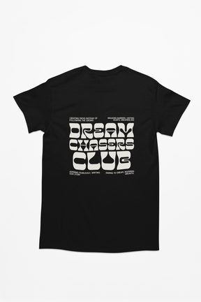 Chase your dreams black graphic tshirt