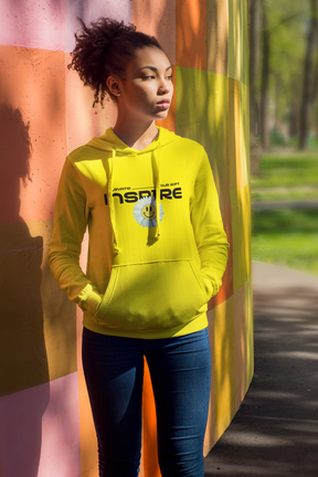 inspire flower yellow hoodie sweatshirt for men and women