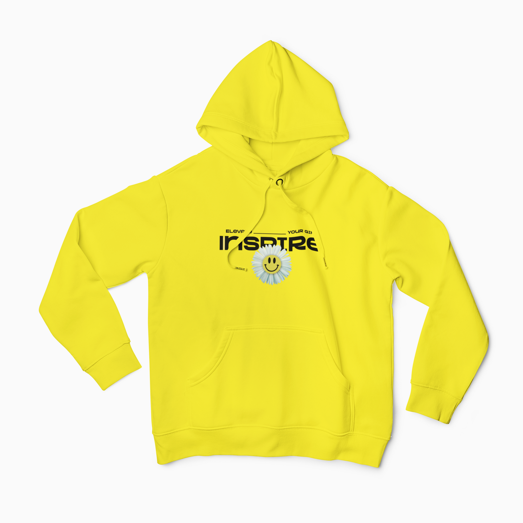 inspire flower yellow hoodie sweatshirt for men and women